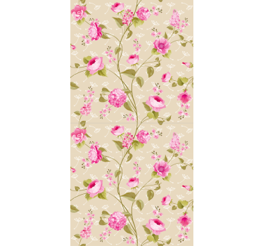 Vintage blomsterprint rullegardin - TenStickers