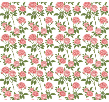 Roser med blomsterprint rullegardin med blomster - TenStickers