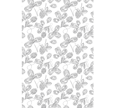 Blomsterbroderi rullegardin med blomster - TenStickers