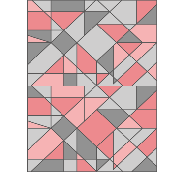 Geometrisk form arrangement rullegardin mønster - TenStickers