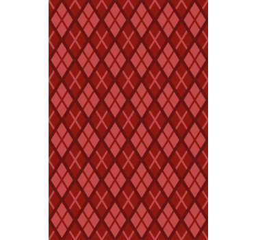 Rødt geometrisk diamantmønster rullegardiner - TenStickers