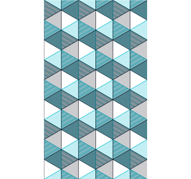 Geo kube illusion rullegardiner med mønster - TenStickers