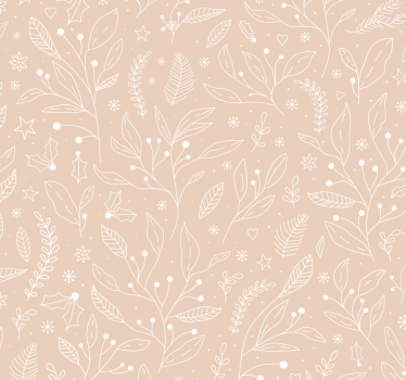 Juleplanter beige rullegardin - TenStickers