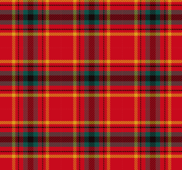 Jule rød tartan tekstur rød rullegardin - TenStickers
