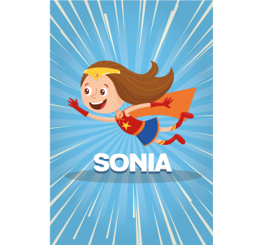 Super pige navne rullegardiner - TenStickers
