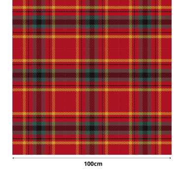 Jule rød tartan tekstur rød rullegardin - TenStickers