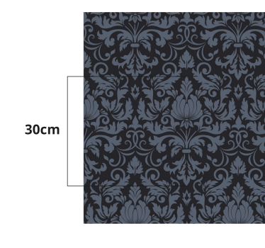 Mørke damask ornamenter klassisk rullegardin - TenStickers