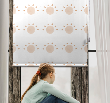 Abstrakt minimal sol nordiske rullegardiner - TenStickers