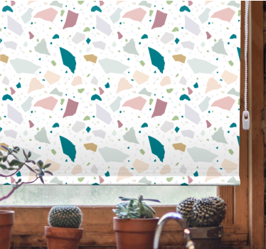 Abstrakt uregelmæssig terrazzo rullegardin mønster - TenStickers