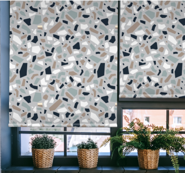 Rullegardin mønster abstrakt terrazzo mønster - TenStickers