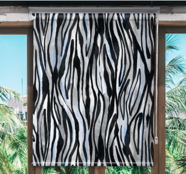 Abstrakte zebrastriber rullegardin mønster - TenStickers
