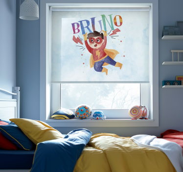 Akvarel stil med navn rullegardiner med superhelte - TenStickers