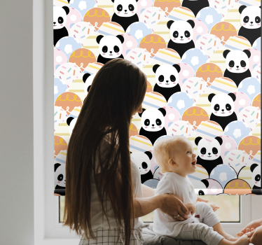 Baby panda fest mørklægningsgardiner børn - TenStickers