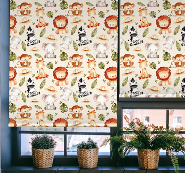 Beige safari børn rullgardin - TenStickers