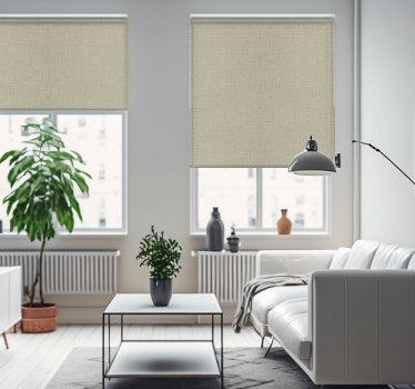 Beige stof tekstur rullegardiner til stuen - TenStickers