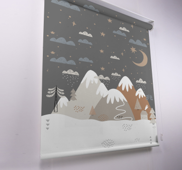 Bjerge nordisk rullegardin - TenStickers