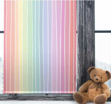 Bløde pastelstriber rullegardin mønster - TenStickers