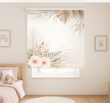 Boho blomsterdesign mørklægningsgardiner børn - TenStickers