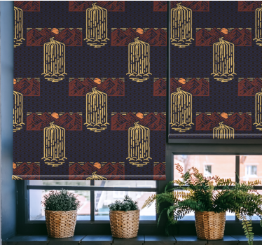 Solnedgang med vandfald vintage rullegardin - TenStickers