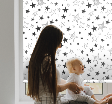 Dots and stars moderne rullegardin - TenStickers