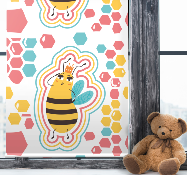 Dronning bi illustration rullegardin børn - TenStickers