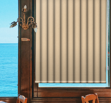 Beige lodrette lameller rullegardin mønster - TenStickers