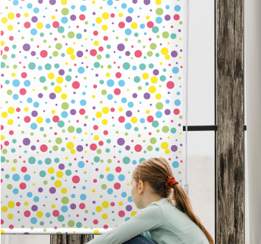 Farverigt prikmønster moderne rullegardin - TenStickers