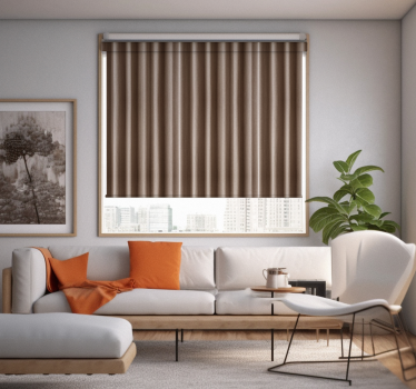 Gardin tekstur beige rullegardin - TenStickers