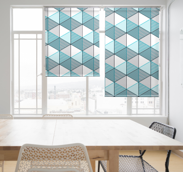 Geo kube illusion rullegardiner med mønster - TenStickers