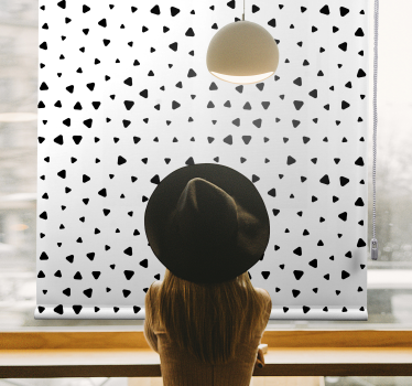 Geometrisk hjertemønster rullegardin mønster - TenStickers