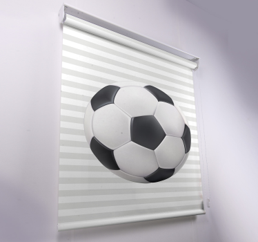 Hvid og sort kugleRullegardin fodbold - TenStickers
