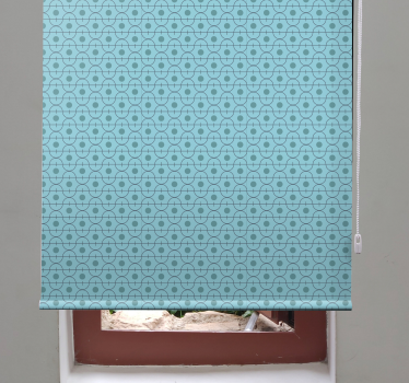 Blåt indviklet design rullegardin mønster - TenStickers