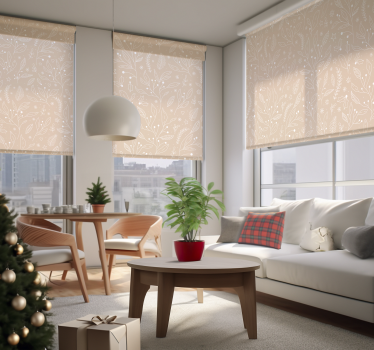 Juleplanter beige rullegardin - TenStickers