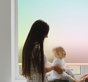 "kawaii" stil pastel regnbue børn rullgardin - TenStickers