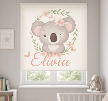Koala med navn personlige rullegardiner - TenStickers