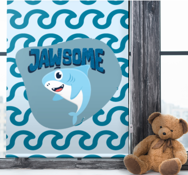 Babyhaj med navn mørklægningsgardiner børn - TenStickers