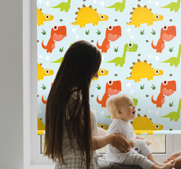 Lille dino mønster dinosaurer rullgardin - TenStickers