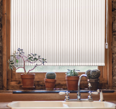Lodrette beige striber rullegardin mønster - TenStickers