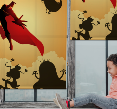 Monster fith superhelt rullegardin - TenStickers
