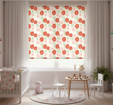 Mørklægningsgardiner børn anemone blomstermønster - TenStickers