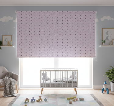 Mørklægningsgardiner børn grå minimalistiske stjerner - TenStickers