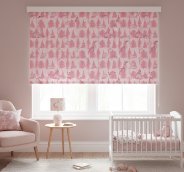 Mørklægningsgardiner børn i smukke lyserøde rensdyr - TenStickers