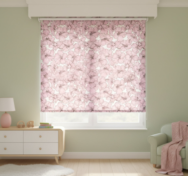 Mørklægningsgardiner børn med hibiscus mønster - TenStickers