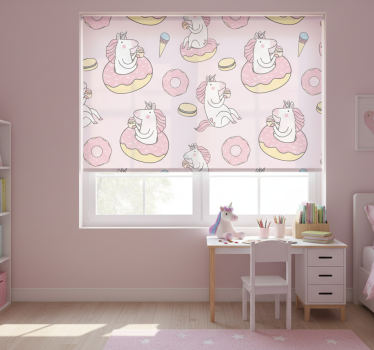 Mørklægningsgardiner børn pink unicorn - TenStickers