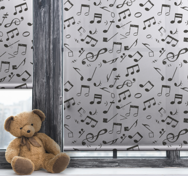 Musiknoter klassisk rullegardin - TenStickers