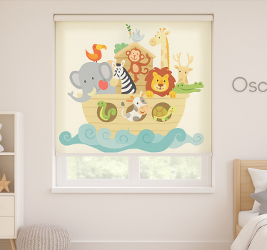 Mørklægningsgardiner børn i noahs ark design - TenStickers