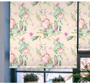 Originalt blomsterdesign rullegardin - TenStickers