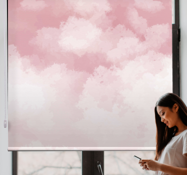 Pink realistisk tekstur sky rullegardin - TenStickers