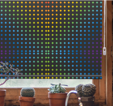 Regnbue mosaik baggrund med farver og rullgardin - TenStickers