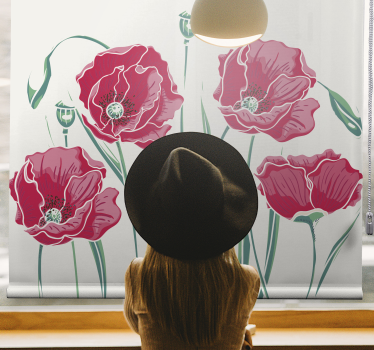 Røde valmuer køkkenblomster - TenStickers